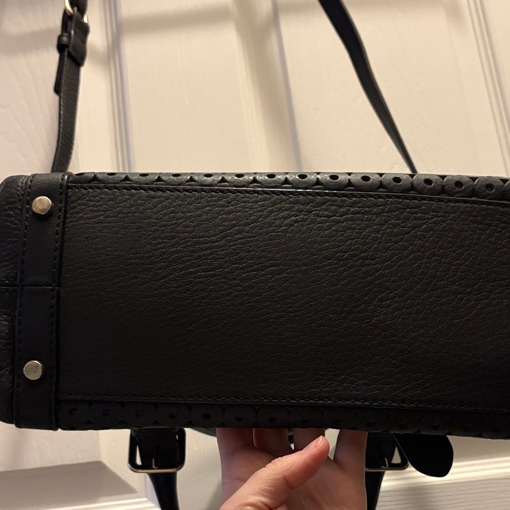 Kate Spade Black Mercer Isle Sloane Leather Satchel Crossbody Bag - Picture 14 of 14